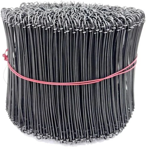 Miniatura 2 de Zeluga 23-270 6in. 16 calibre 1000 Pc. negro recocido acero doble lazo refuerzo cable Rebar lazos de alambre
