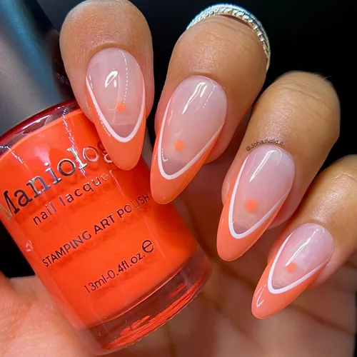 Miniatura 2 de Maniology French Connection - Placa de estampado de uñas con punta francesa, manicura clásica y simple, reutilizable, rectangular, plantilla de arte