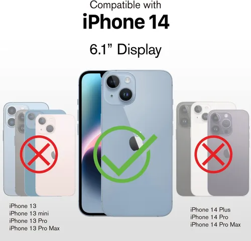 Miniatura 2 de VENA vCommute Funda tipo cartera compatible con Apple iPhone 14 (15.5 cm), funda de cuero con tapa plegable, tarjetero con función de soporte
