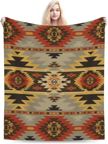 Miniatura 6 de HGOD DESIGNS Manta azteca con estampado del suroeste americano, suave, cálida y ligera para mujeres, para cumpleaños, Navidad, decoración del hogar