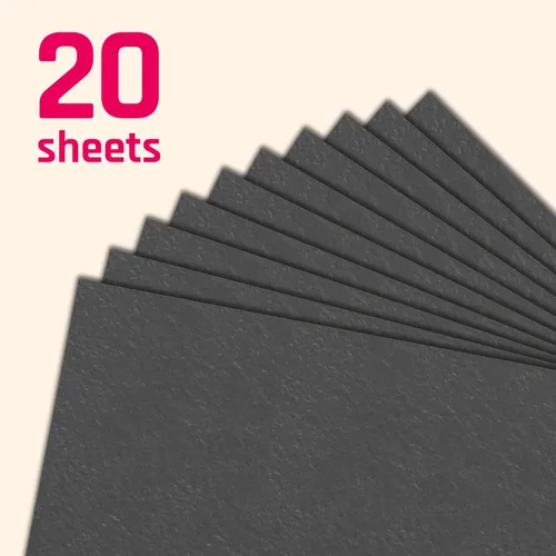 Miniatura 5 de 20 hojas, cartulina negra pesada - 8.5 x 11 pulgadas, 110 libras (300 g/m²)