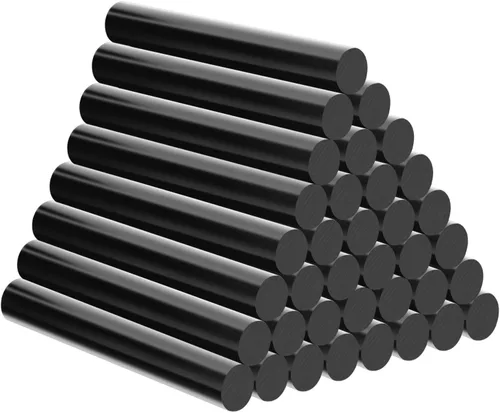 Paquete de 36 barras de pegamento caliente negro, 3.93 x 0.43 pulgadas, tamaño completo, barra de pegamento termofusible, herramienta de reparación