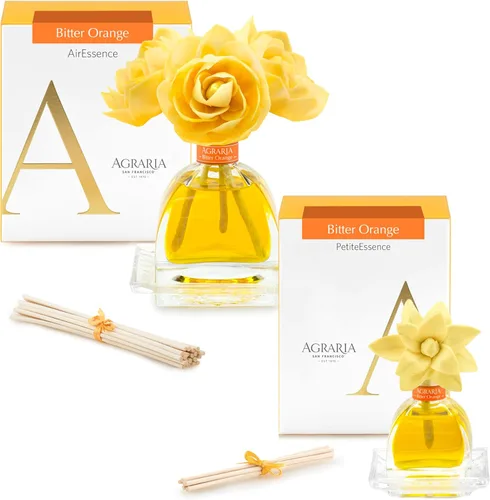 Miniatura 11 de Agraria Juego de difusor de varillas de bálsamo, Air Essence y Petite Essence Luxury Fragrance Duo con aceites esenciales naturales, flores de sol