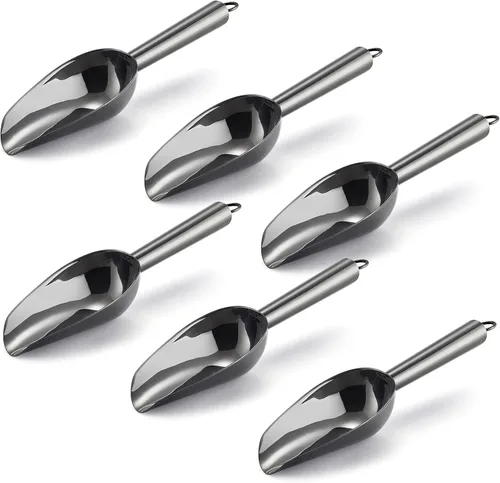 Miniatura 18 de E-far Mini cuchara, 3 onzas de acero inoxidable para cocina, ideal para caramelos, cubitos de hielo, harina, azúcar, grano de café, proteína