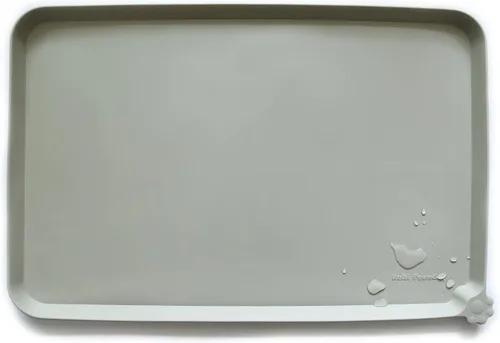 Miniatura 39 de Hoki Found - Bandeja de silicona para comederos de perros y gatos, tapetes impermeables para comida y agua, color cedro oscuro