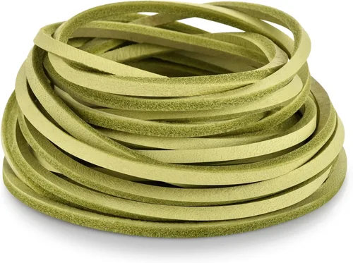 Miniatura 9 de TeeLiy Cordón plano de cuero genuino de 3 mm, cuerda de trenzado para joyería, cordones de zapatos de cuero, artes y manualidades, monedero