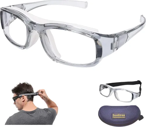 Miniatura 17 de SooGree Gafas Deportivas de Squash y Racquetball, Gafas de Baloncesto, Correa Ajustable, Resistente al Impacto