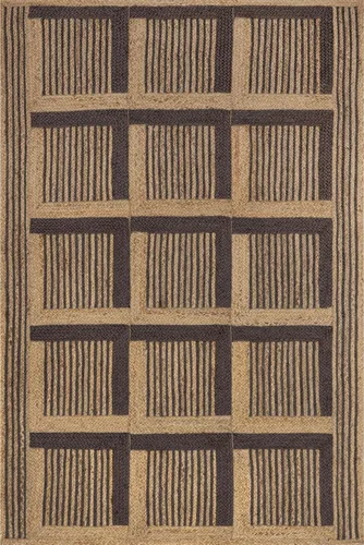 Miniatura 7 de nuLOOM Aletta - Alfombra geométrica de yute de 5 x 8 pies para comedor, alfombra neutra, alfombra para sala de estar, cocina, color natural