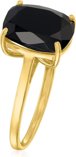Miniatura 3 de Ross-Simons Anillo de ónix en oro de 18 quilates sobre plata esterlina