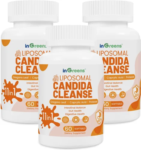 Miniatura 7 de inGreens Suplemento de apoyo Candida 11 en 1, sobrecrecimiento antifúngico, desintoxicación intestinal y salud intestinal para mujeres y hombres