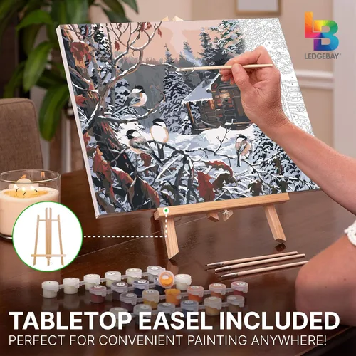 Miniatura 7 de Ledgebay Kit de Pintura por Números DIY para Adultos, Lienzo Enmarcado, de Principiante a Avanzado, Kit de Pintura por Números, los Kits Incluyen