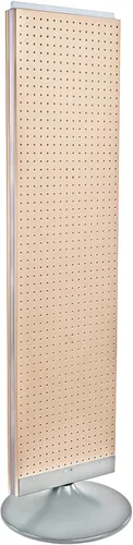 Miniatura 14 de Azar Displays 700440-WHT, EXPOSITOR DE PISO DE PEGBOARD DE DOS CARAS BASE DE ESTUDIO REVOLVANTE REDONDO TAMAÑO DEL PANEL: 16" W X 60" H, Blanco