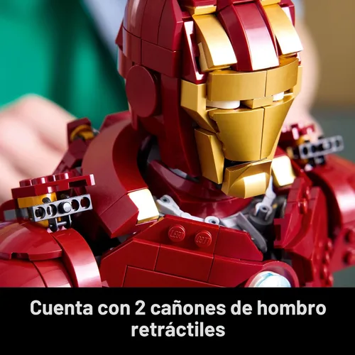Miniatura 4 de LEGO Marvel Iron Man MK4 Bust - Kit de construcción para adultos, a partir de 18 años, incluye minifigura de Iron Man, modelo coleccionable