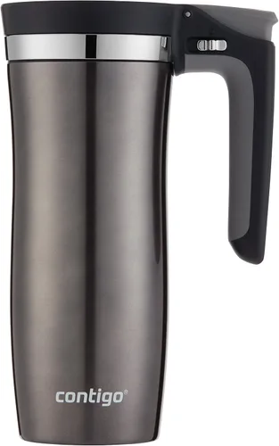 Miniatura 2 de Contigo Jarra para viaje con asa y cierre automático Autoseal de acero inoxidable con tapa fácil de limpiar, 16 oz.