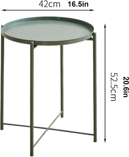 Miniatura 2 de Mesa auxiliar de Sode pequeña, mesa auxiliar para sala de estar, mesa auxiliar de metal, mesa auxiliar redonda, sofá, mesa auxiliar redonda, sala