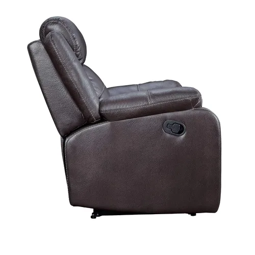 Miniatura 5 de Homelegance Yerba - Sofá reclinable doble de microfibra de 80 pulgadas, color marrón oscuro
