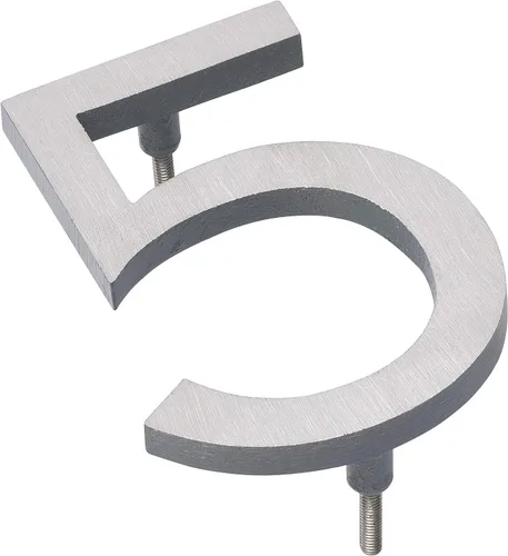 Miniatura 4 de Montague Metal Products MHN-04-3-F-GY2 Número de casa flotante, 4 pulgadas x 3 pulgadas x 0.31 pulgadas, gris