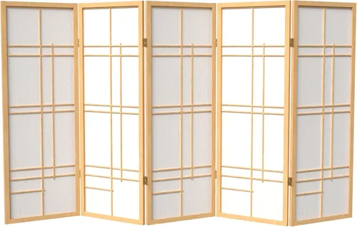 Miniatura 17 de Pantalla corta Eudes Shoji de 4 pies - Negro - 4 Paneles