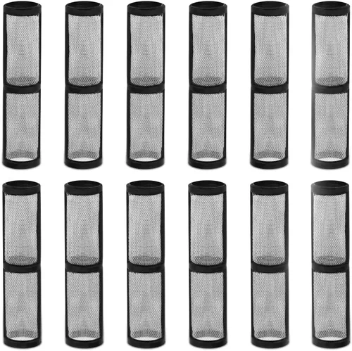 Filtro pulverizador de pintura sin aire 390 395 490 495 595 colector de bomba 60 malla 12 piezas compatibles con 246384 para pulverizador de pintura