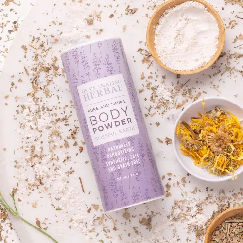Miniatura 6 de Ora's Amazing Herbal Polvo Corporal Sin Talco para Mujeres, Polvo de Talco Sin Almidón de Maíz, Aroma Relajante de Conexión a Tierra, Aceites