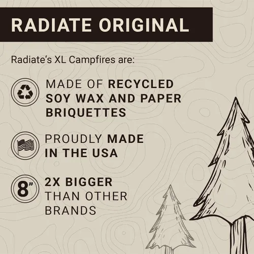Miniatura 6 de Radiate Fogata portátil XL de 8 pulgadas como se ve en Shark Tank, hasta 2 horas de tiempo de combustión, hoguera de viaje reutilizable