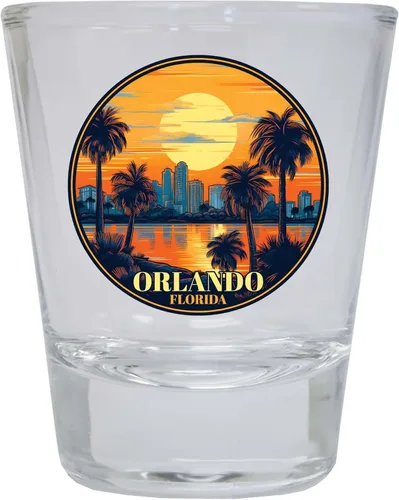Miniatura 7 de Orlando Florida B Souvenir - Vaso de chupito redondo de 1.5 onzas, color azul, paquete de 2