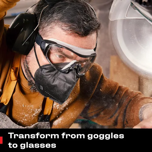 Miniatura 2 de NoCry Gafas de seguridad antivaho para hombres con revestimiento antiarañazos de alta calidad, gafas de trabajo perfectas con diadema ajustable