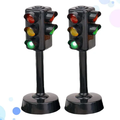 Miniatura 8 de NUOBESTY Juguete de semáforo para niños, modelo de luz de tráfico, juguetes de educación temprana para niños pequeños, paquete de 2