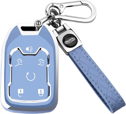 Miniatura 9 de XIYANG TRADE para funda de llavero GMC con llavero, funda de llave de TPU de protección completa compatible con GMC Chevy Silverado Suburban Tahoe
