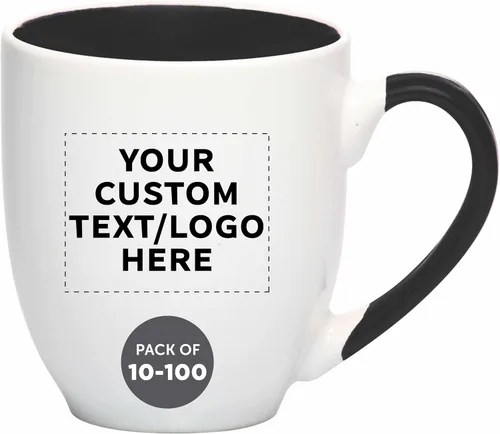 Miniatura 2 de Juego de 1 tazas de café grandes estilo bistro personalizadas de 16 onzas, paquete personalizado a granel, perfectas para café, té, expreso, cacao