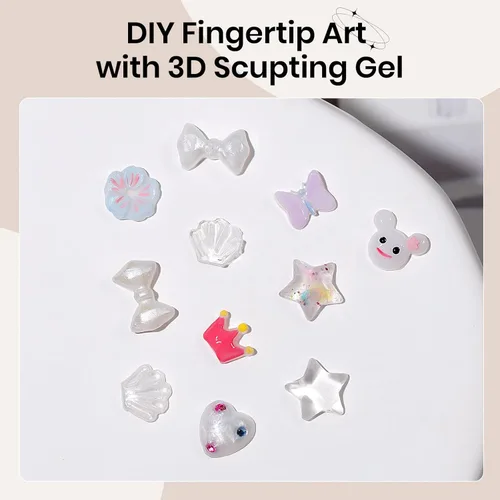 Miniatura 4 de Gel 3D para arte de uñas, gel duro sólido para esculpir uñas, no pegajoso para tallar, extensión de edificios con lápiz de arte de uñas, manicura