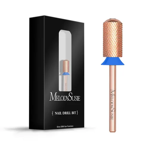 Miniatura 12 de MelodySusie Brocas de uñas de seguridad, brocas de carburo de 2,38 mm de barril grande y parte superior redonda y suave, adecuadas para manicura