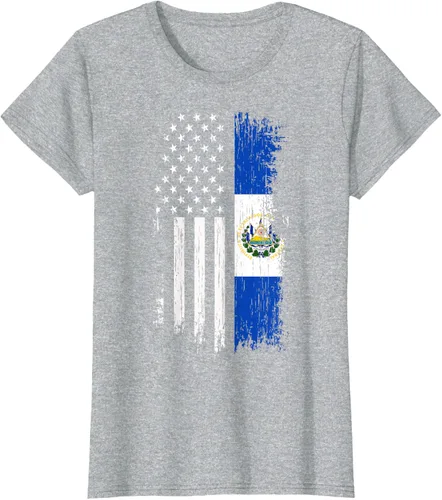Miniatura 34 de Camiseta de la bandera de Estados Unidos salvadoreño - Camiseta de El Salvador USA