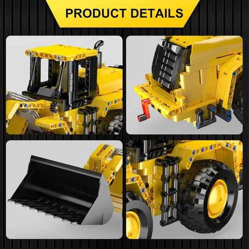 Miniatura 4 de Mould King 17084 - Juego de construcción de modelos de cargador de ruedas, más de 910 piezas, kit de montaje de vehículo de construcción MOC