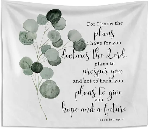Miniatura 6 de Knibeo Tapiz cristiano con texto bíblico 2 Corintios 12:9 His Grace is Enough - Tapices religiosos para colgar en la pared, decoración para el hogar