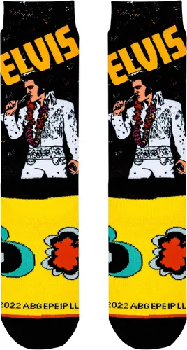 Miniatura 6 de Odd Sox, Elvis Presley, The King of Rock N Roll - Calcetines para hombre, divertidos regalos de coleccionista, Negro