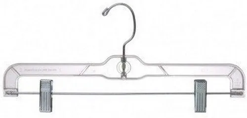 Only Hangers Perchas transparentes para pantalones/faldas de 14 pulgadas [paquete de 50]