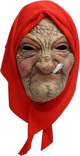 Miniatura 11 de ROTORS Máscara de anciano de Halloween, máscara realista de látex de cabeza completa, máscara de mascarada para cosplay, disfraz de fiesta