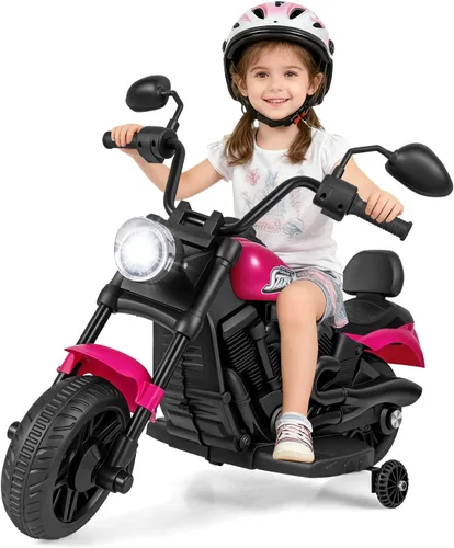 Miniatura 12 de Honey Joy Motocicleta de Montar, Motocicleta para Niños de 6 V con Luz LED, Música, Pedal de Pie, Adelante/Atrás, Arranque Suave, Motocicleta