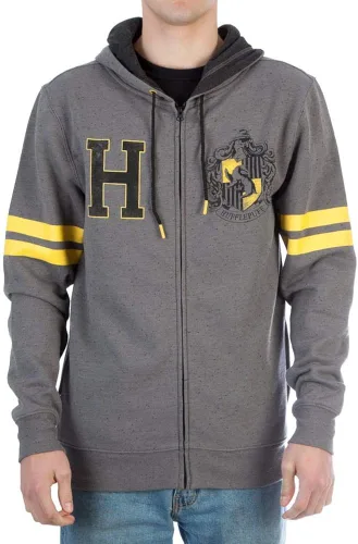 Miniatura 3 de Harry Potter Hufflepuff Men's House Varsity Zip Up Hoodie