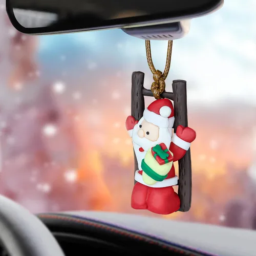 Adorno colgante de pato oscilante de Navidad, accesorios para colgar en el automóvil, estética interior, decoración de habitación fresca, adorno
