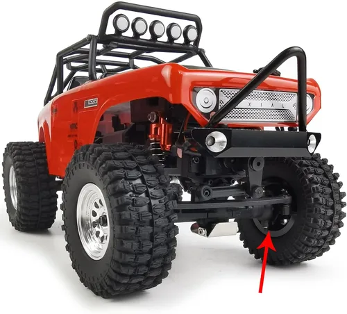 Miniatura 7 de MORLORDY 2 nudillos de dirección delantera de latón RC para 1/24 RC Crawler Car SCX24, accesorios de actualizaciones, color negro