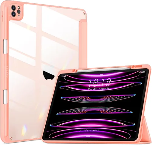 Miniatura 15 de VIKESI Funda para iPad Pro 12.9 6ª/5ª/4ª/3ª/3ª generación 2022/2021/2020/2018, marco de TPU a prueba de golpes, soporte para lápiz integrado