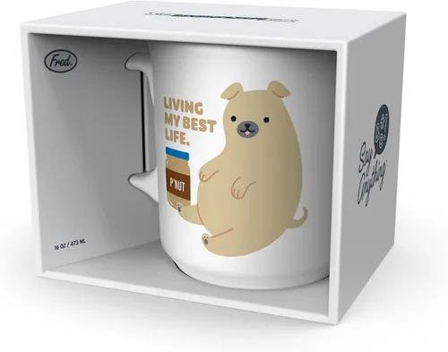 Miniatura 4 de Genuine Fred Taza de cerámica con texto en inglés "Say Anything", de 16 onzas, multicolor, apta para lavavajillas