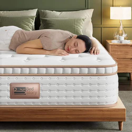 Miniatura 7 de BedStory Colchón extra firme tamaño Queen – Colchón híbrido de 14 pulgadas para aliviar el dolor de espalda – Soporte lumbar ideal, aislamiento