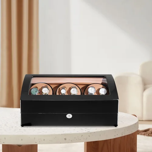 Miniatura 2 de Sepano Bobinadora automática de reloj colector I 6 bobinadoras de reloj con 7 cajas de almacenamiento y motor silencioso Mabuchi gran capacidad uno