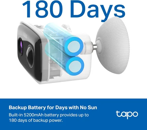 Miniatura 3 de Tapo TP-Link C400 KIT Cámara de batería para exteriores con base de panel solar, inalámbrica, 1080P, detección gratuita de personas/vehículos