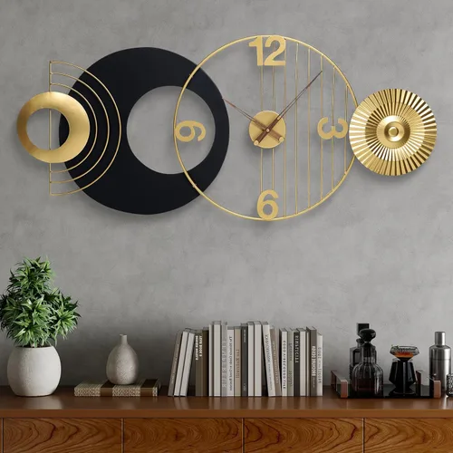 Miniatura 13 de Reloj de pared grande e irregular, moderno, de 26 x 16 pulgadas, único, silencioso, sin tictac, funciona con pilas, relojes decorativos para sala