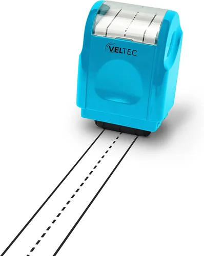 Veltec Sello de rodillo de práctica de líneas de escritura a mano para niños, padres y profesores (azul claro)