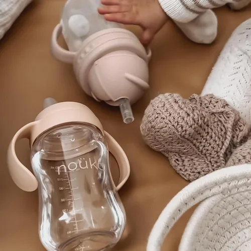 Miniatura 6 de Nouka Soft Spout Tritan - Vaso para sorber A prueba de fugas y fácil agarre Asas extraíbles Bloom